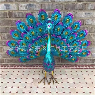 Cross-border New Product Metal peacock statue Metal peacock statue Sculpture Garden Courtyard Artist