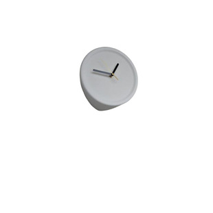 Decorative mute wall clock living room art-free solid color modern corner clock perforated corner cover hole technology simple