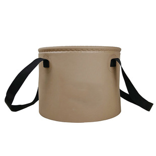 Outdoor portable PVC lifting bucket foldable camping fishing folding bucket washing fruit mesh bag leisure bucket