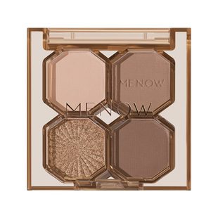 MENOW MENOW four-color eye shadow earth color delicate color matte micro-flash docile non-flying powder novice eye shadow plate