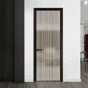 Cross-border simple carbon crystal wooden door room door bedroom door Guangdong factory direct wood plastic door sound insulation moisture-proof can be covered