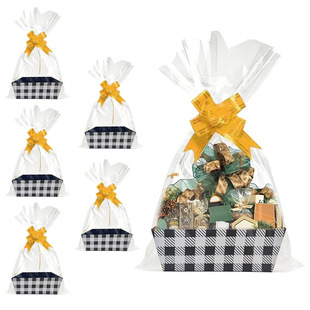 Amazon gift basket with handle gift box tray bulk wine party gift basket in stock trapezoidal box