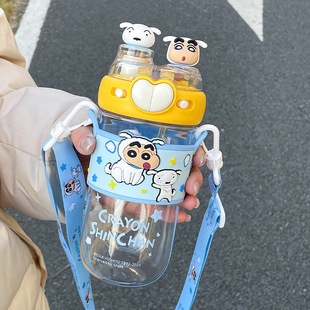 Strawberry Bear Genuine Straw Cup for Boys and Girls High-value Girl Heart Summer High-temperature Portable Kettle