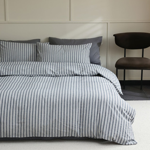 Unprinted Pure Cotton Washed Cotton Four-piece Set Class A Maternal and Infant Grade Bed Sheet Quilt Cover All Cotton Light Luxury High-grade Bedding