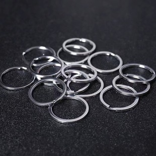 Factory metal iron nickel plated key ring flat ring iron keychain wholesale spring ring flat ring keychain accessories