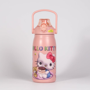 New Foreign Trade 5D Cartoon Sanrio Large Capacity Portable Heat Preservation Pot High Color Value Outdoor Sports Heat Preservation with Straw