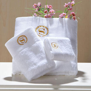 Hotel towel hotel bathroom cotton cotton bath towel five-star platinum satin white face towel wholesale