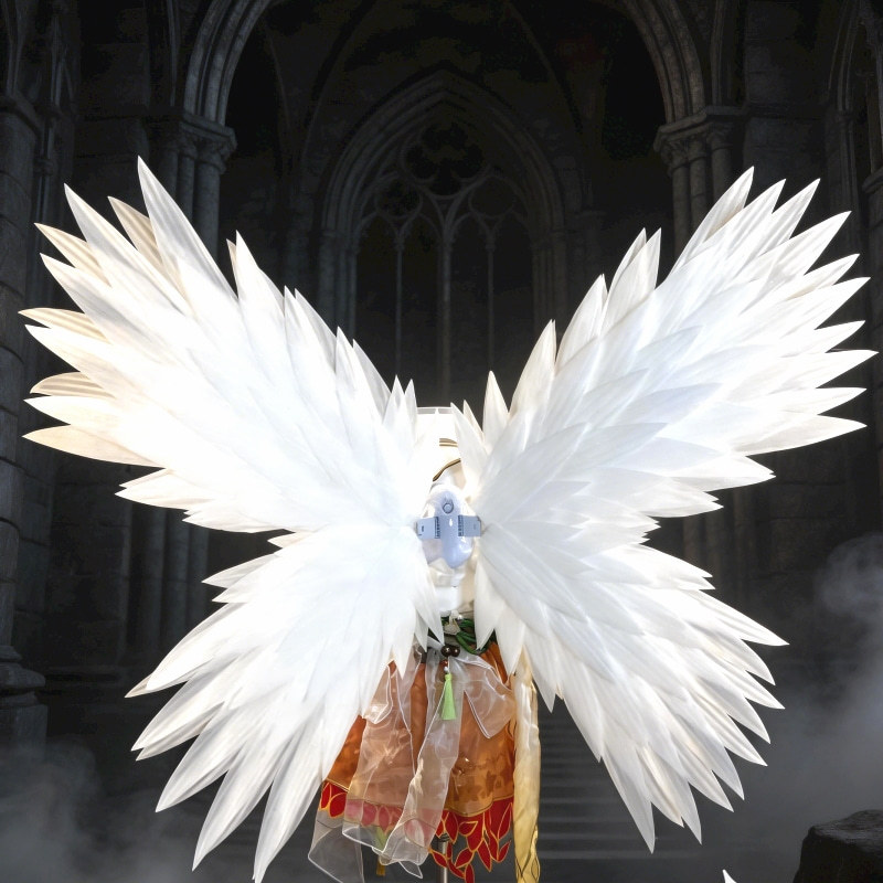 Electric Wings That Move and Open and Close, Specialized for Cosplay and Performance, Handmade Pearl Cotton Props