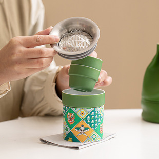 Dragon Boat Festival Gifts Time Travel Tea Set Ceramic Express Cup One Pot Two Cups Business Gifts Company Staff Gifts