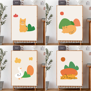 Cartoon Children's Door Curtain Tasser Partition Cabinet Curtain Wardrobe Curtain Shelter Curtain Velcro Track Decoration Direct Selling