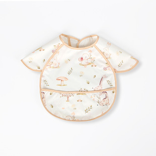 Baby Bib Baby Dinner Overalls Children's Four Seasons Waterproof Food Bag Oil-proof Bib Reverse Dressing