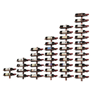 Light luxury wall-mounted wine display rack bar wall-mounted iron flat red wine bottle decorative rack Chateau simple wine rack