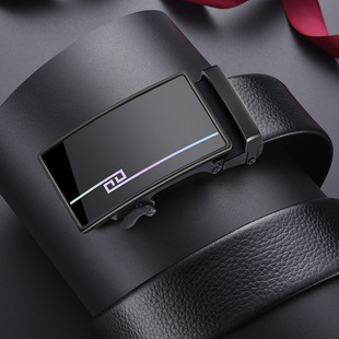Factory direct supply automatic buckle men's belt business leisure belt shake sound fast hand live in stock factory wholesale