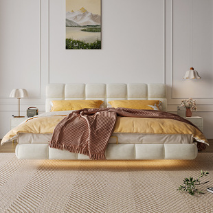 Puff Bed Master Bedroom Double Bed Technology Cloth Bed Simple Modern 2023 Light Luxury Internet Celebrity Bed Silent Wind Bed