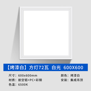 Kitchen Ceiling Light 30x60 Ceiling Aluminum Gusset Plate Light Integrated Ceiling Light Panel Light Kitchen and Bathroom Light 300x600