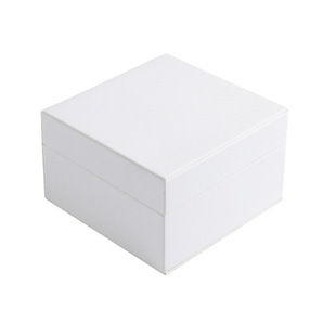 PU Leather Watch Box White Watch Packaging Box Flip Watch Storage Box Watch Box in Stock Can Be Printed with logo