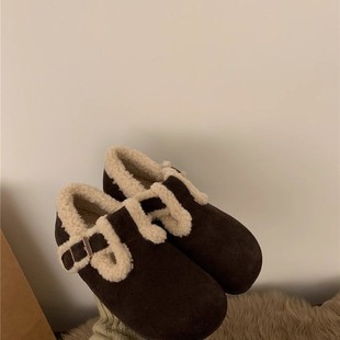 Foreign Trade plus size Northeast Birkenneth Shoes Women 2024 Autumn and Winter Explosions Fashion Outer Wear fleece-lined Warm Birkenth Shoes Women