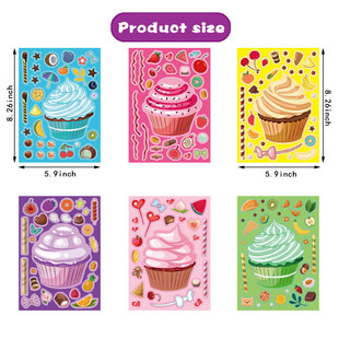 Cute Cake Candy Stickers Cupcake Stickers DIY Cookie Stickers Mix and Match Dessert Stickers Cake Decor
