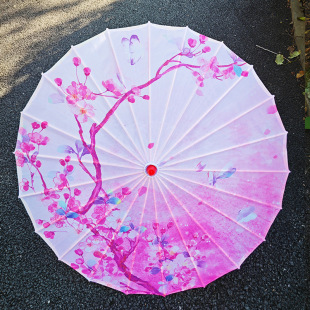 Sunscreen Silk Cloth Ancient Style Oil Paper Umbrella Hotel Outdoor Indoor Decoration Ceiling Classical Dance Props Scenic Spot Photo Umbrella