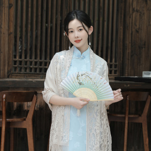 Подходящий Cheongsam шарф летний художественный кардиган новый весенне-летний тонкий солнцезащитный крем длинный шарф полый