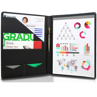 Amazon PU leather resume combination folder business negotiation sales manager folder briefcase