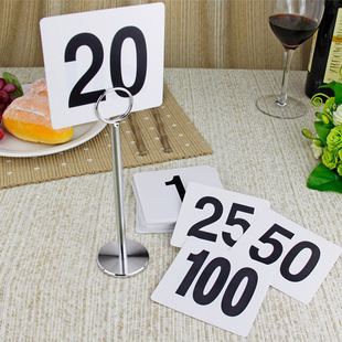 PK7J wholesale table card holder ring dining table card dining room seat card dining table table card meeting sign stainless