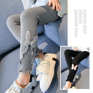 Girls' Autumn Leggings Spring Children's Pants Large Children's Girls' Baby Children's Wear Girls' Casual Slim-Fit Trousers