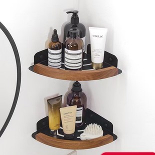 Cross-border Toilet Storage Rack Walnut Tissue Holder Punch-free Toilet Hotel Bathroom Light Luxury Solid Wood Roll Paper Holder