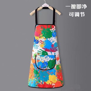 Full Body Waterproof Baby Children's Painting Overalls Kindergarten Men and Women's Dining Aprons Students Anti-Dressing Printing Logo