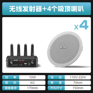 Wireless Bluetooth Wall-Mounted Audio Shop Speaker Speaker Embedded Ceiling Hanging Wall Commercial