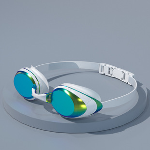 High-definition anti-fog waterproof flat transparent myopia degree adult children swimming eye protection racing goggles factory wholesale