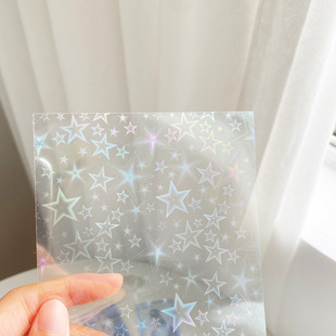 diy all kinds of laser effect! South Korea INS star goo card mobile phone photo shooting laser film paper paste