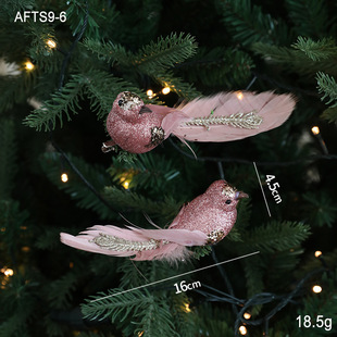 Christmas Tree Decoration Bird Color Feather Simulation Bird Gardening Branch Decoration Props Bird Scene Pendant