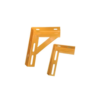 Factory in stock fixed angle steel pipe plastic spraying yellow triangle bracket plastic spraying hot dip galvanized natural gas bracket
