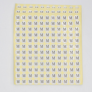 Size sticker letter sticker size label 1.3cm clothes code number standard size label clothing code label