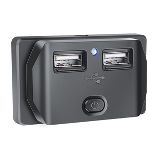 Cross-Border New Car Charger car charger dual USB3.1A car bus RV boat modification charger with open