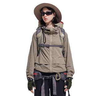 Quick-drying Cool-feeling Sun-protective Suit All-match Loose Breathable Anti-ultraviolet Summer Thin Jacket for Men and Women Micro-elastic Outdoor Trendy