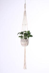 Flower Pot Net Pocket Plant Hanging Flower Pot Hand Woven Cotton Rope Flower Pot Pocket Indoor Decorative Bar Available