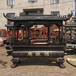 Ancestral Temple Ancestral Temple Outdoor Cast Iron Bronze Cicer Ancestral Temple Classical Rectangular Six Beasts Eight Dragon Pillar Cicer