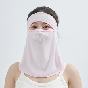 Summer sunscreen mask full face neck with hat brim UV sunscreen sunscreen veil face Gini face mask wholesale