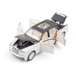 Car Zhi 1:32 rolls Lai * phantom door alloy sound and light pull back simulation car model children's toy