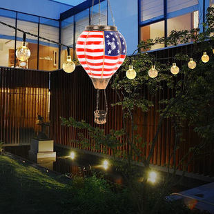 Independence Day Hanging Solar Lanternhuwai Lantern Outdoor Solar Hanging Lamp Decoration