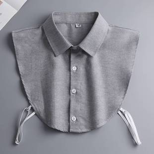 Cross-border Shirt Fake Collar Collar Women's All-match Fake Collar Shirt Collar Polyester Cotton Decorative Vertical Collar Round Collar Fake Collar Accessories