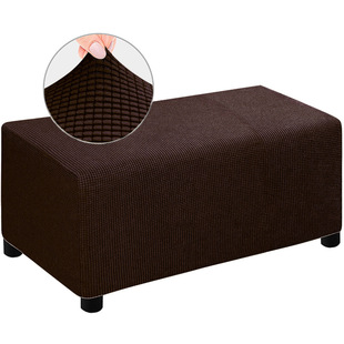 Cross-border Elastic Thickened Sofa Foot Stool Cover All-inclusive Dustproof Washable Rectangular Low Stool Cover Protective Cover