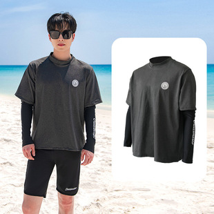 2024 new men's and women's single top boxer one-piece trousers with beach fashion European, American, Japanese and Korean style