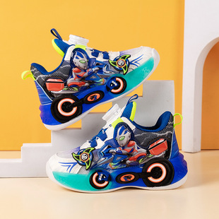 Boys' Shoes 2024 New Autumn Same Style Children's sneaker Swivel Button Boys Running Basketball Shoes