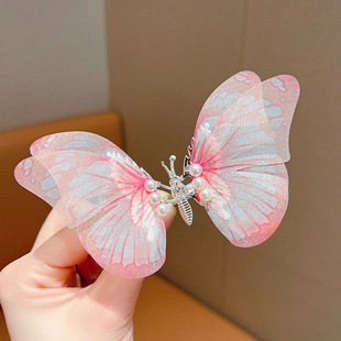 Moving Butterfly Hairpin for Women and Children Antique Clip Hair Accessories 2025 New Year Bow Small Hairpin Girls' Headwear