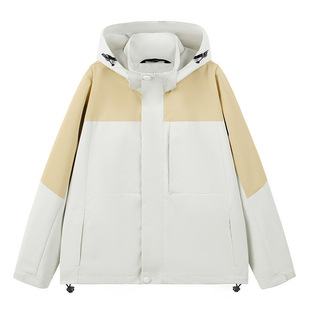 Spring and Autumn New Thin Jacket Men's Outdoor Sports Jacket Men's Fashion Color-block Hooded Jacket Hong Kong-style Loose plus size
