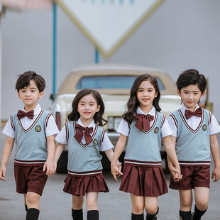 School uniform children's summer suit Children's Day performance clothes primary and secondary school students' graduation clothes kindergarten Garden clothes wholesale