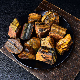 Natural Tiger Eye Stone Raw Stone Diffuser Stone Aromatherapy Stone Crystal Wool Crystal Crafts Aromatherapy Ornaments Wholesale